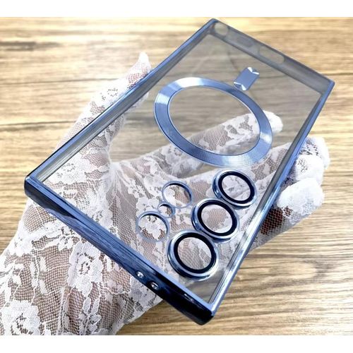 Cover for Galaxy S25 Ultra Phone Case - Electroplated Clear Slim Case with MagSafe