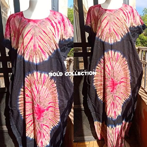 TieDye Cotton Freesize Maxi Dera Dress