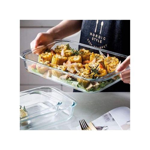 2 Pcs Oven Glass Baking Tin
