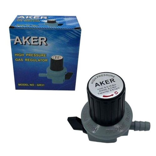 High Pressure LPG Gas Regulator – Adjustable 0.5–10 Bar Heavy Duty Propane/Butane Cooker Regulator with Safety Valve for Gas Burners