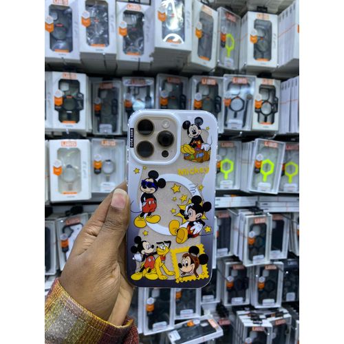 Mickey Cartoon Clear Protective Phone Case for iPhone 15 Pro Max