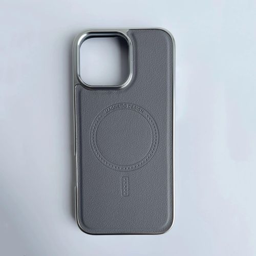 iPhone 15 Pro Max Premium Magnetic Shockproof TPU Case with Full Protection and Elegant Matte Finish Grey – Anti Scratch, Anti Fingerprint, and Wireless Charging Compatible