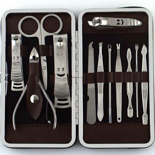 & Pedicure Kit -Stainless Steel/Silver-12pcs