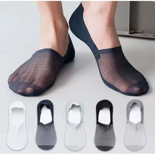 Invisible Ice Silk Breathable No-Show Socks Ultra-Low Cut Non-Slip Boat Liners for Men Women Moisture-Wicking Flat Liner Socks