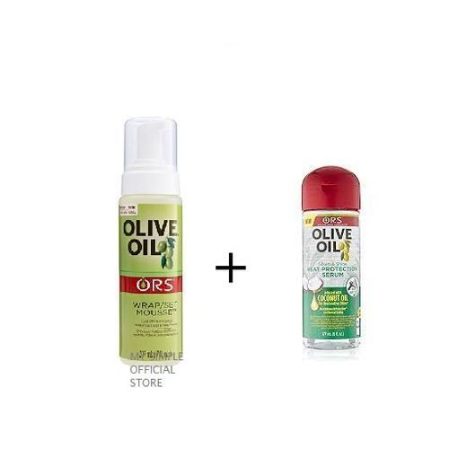 Olive Wrap Set Mousse + Heat Protection Serum(Coconut)