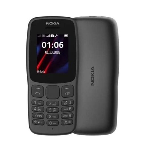 106 Dual SIM Feature Phone Long Battery Life FM Radio Torchlight Durable Design Black