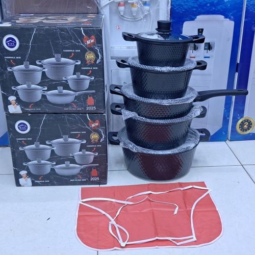 Premium Quality 11PCs Granite Cookware Set with Silicone Covers