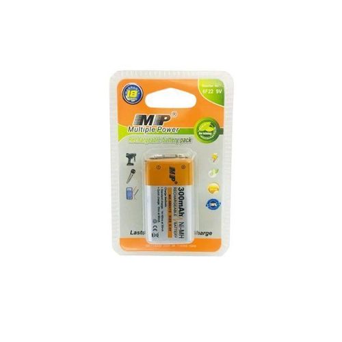 9V Volt Li-ion Ni-MH MP Rechargeable Battery 300MAH