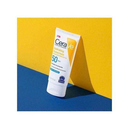 Ceravee.Hydrating Mineral Sunscreen Face SPF 50(Yellow)-Non Greasy Suitable For Sensitive Skin.