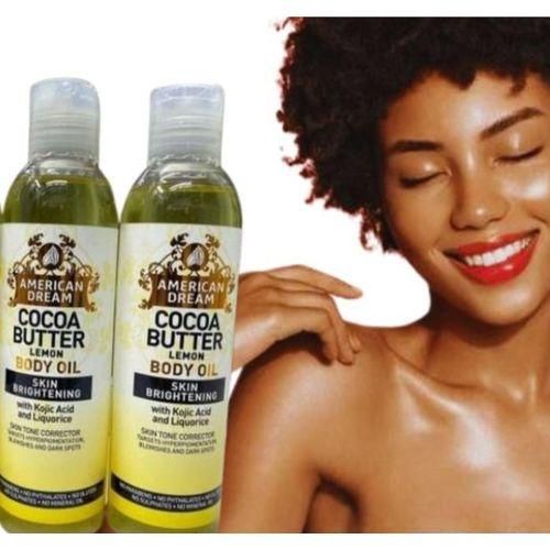 Dream Cocoa Butter Lemon Body Oil Skin Brightening With Kojic Acid And Liquorice