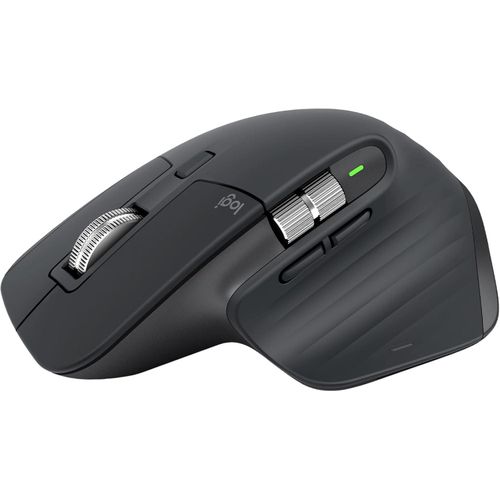 MX Master 3S Wireless & Bluetooth Rechargeable Mouse – Ultra-Fast MagSpeed Scrolling, 8,000 DPI Darkfield Sensor, Quiet Clicks, Ergonomic Design, USB-C Charging – Graphite (910-006559)