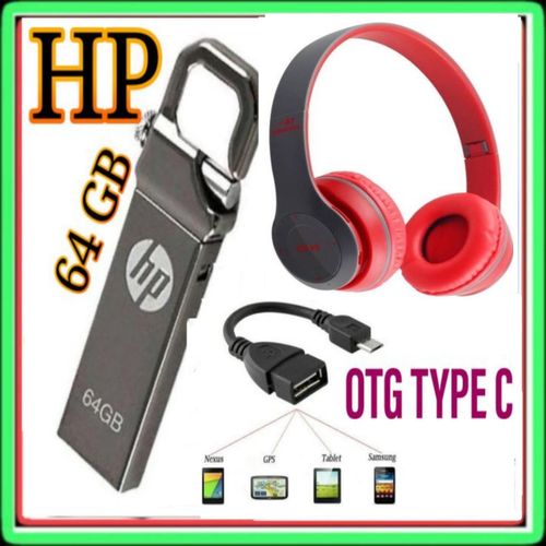 usb flash drives 64gb FREE Otg Cable P47 Headphones