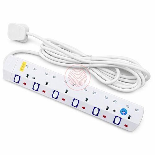 10M 6-Way Power Extension Cable With Multiple Ports