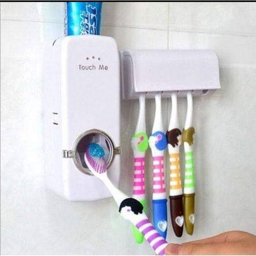 Tooth Paste Dispenser & Tooth Brush Holder