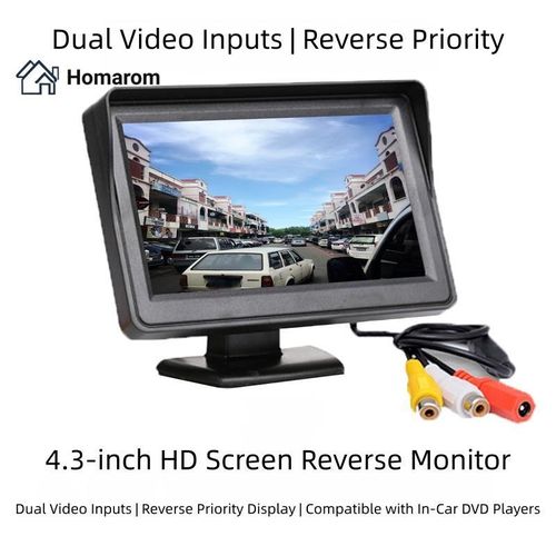 4.3-inch HD Car Monitor with Electric Vehicle Reverse Camera and Reverse Priority Display for Small Cars