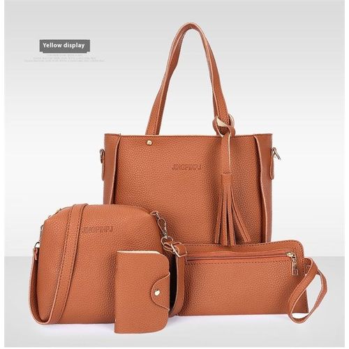 4-piece set of women's handbag crossbody bag wallet card bun mother-child bag