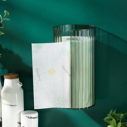 Wall Mounted Transparent Bathroom Tissue Box or Kitchen Napkin Holder