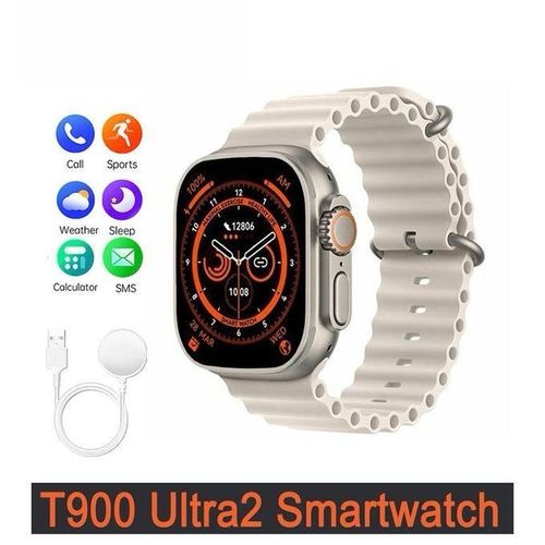 T900 Ultra2 Smart Watch 2.09-inch High Bluetooth Call Intelligent IP67 Wireless Magnetic Charging Heart Calories Counter Rate Sleep Monitoring Android and iPhone Compatible