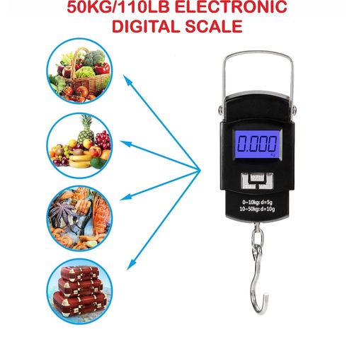 Portable Luggage Scale 50kg/110lb Electronic Digital Suitcase Weight Scale Travel Bag Hanging Weighing Scale