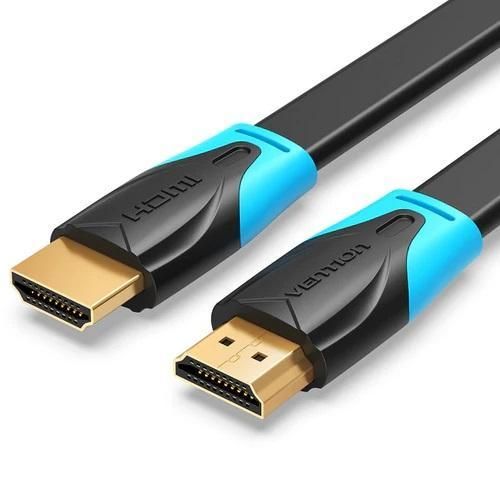 (VEN VAA-B02-L500) Flat HDMI Cable 5M – High-Speed HDMI to HDMI Video Cable for TV, Monitor, Projector, Laptop, PC, PlayStation & Other HDMI Devices – Black