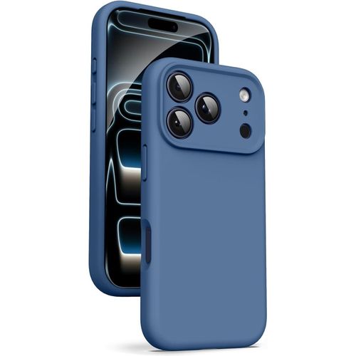 Soft Silicone Slim Fit Cover Anti-Scratch Shockproof Case for Apple iPhone 17 Pro - Blue
