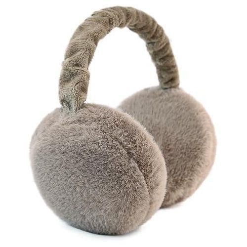 Earmuffs Women Winter Black Ear Muffs Foldable Fluffy White Ear Warmers Girls Cute Ear Covers Adjustable Headbands