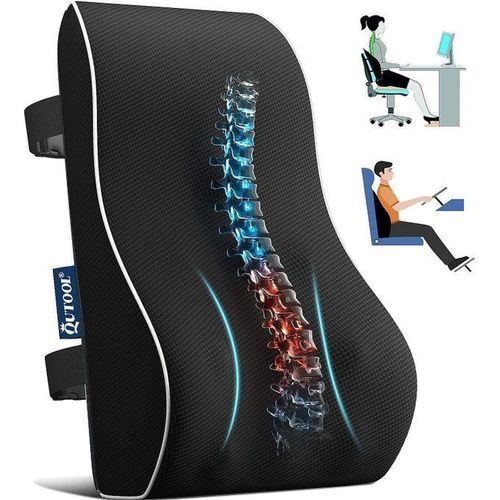 Lumbar Support Pillow Memory Foam Back Support For Office Chair Computer Chair Car Seat Recliner And Couch With Breathable 3D Mesh Cover