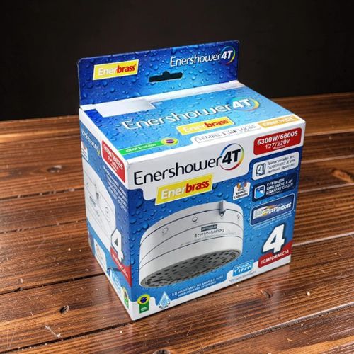 Enershower 4T Long Term Reliability High Performance Low Power Consumption Hard and Soft Water Instant Water Heater Shower Head For Borehole Hard Salty Soft Normal Fresh Water