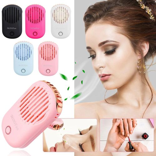 Premium Mini Handheld Eyelash Fan Dryer – USB Rechargeable Portable Face and Makeup Fan, Adjustable Multi-Speed Personal Cooling Fan and Face Powder Setting Dryer for Cosmetics and Lash Extensions
