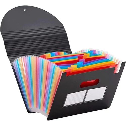File Organizers,25 Pockets, A4/Letter Size Paper,Documents,a-z Tabs Included in Filing Folder Frosted
