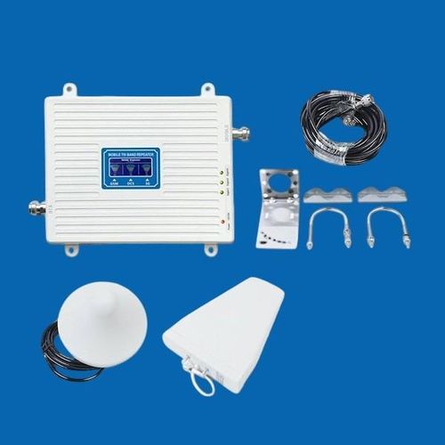 High Power Multiple Network Operators Support Large Spaces Coverage 2G, 3G,4G Tri Band GSM Mobile Cell Phone Networks Signal Booster Enhancer Repeater Amplifier Complete System Kit