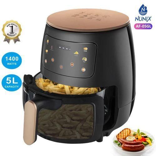 5Litres Airfryer Extra Large Capacity and Healthier Oil Free black
