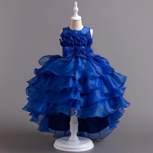 Girl Children Kids New Arrival Long Tail Christmas Wedding Dinner Party Princess Dress Ball Gown