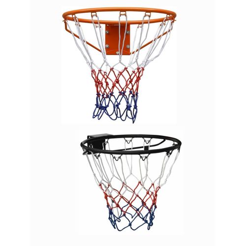 Basketball Metallic Ring with Net IndoorOutdoor