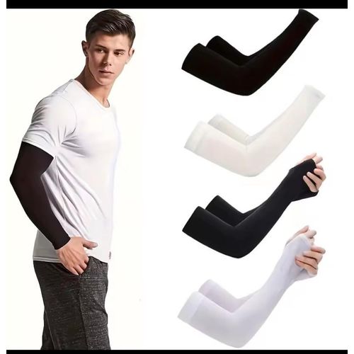 1Pair UV Sun Protection Cooling Arm Sleeves For Men Women