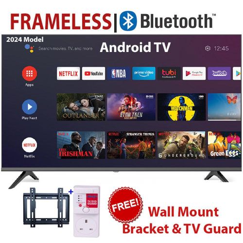 32" Inch Smart Android Tv,Frameless, Netflix,Youtube + FREE GIFTS