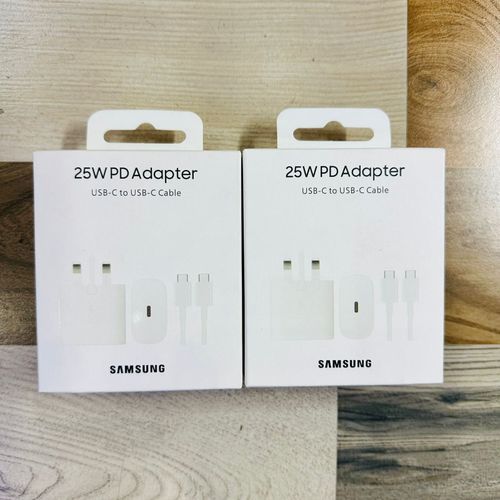 Galaxy Xcover 4s 25W Super Fast CHARGER USB C-C CABLE-white