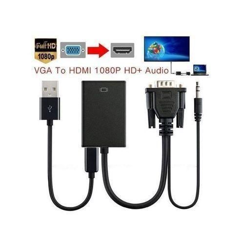 VGA To HDMI Converter Cable Adapter With Audio