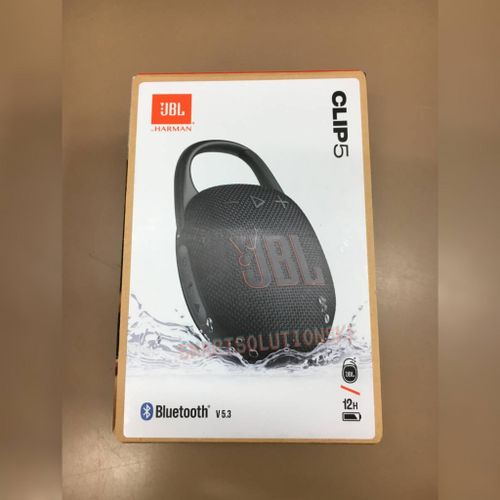 Clip 5 - Ultra-Portable, Waterproof & Dustproof Bluers of Play, Made in Part with tooth Speaker, Big Pro Sound with Punchy bass, Integrated Carabiner, Up to 12 Hours (Black)