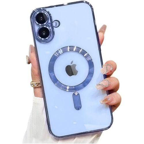 For iPhone 16 MagSafe Case with Camera Lens Protector,Full Protection Clear Magnetic Case Compatible with MagSafe Elegant Anti-Scratch Case Cover for iPhone 16