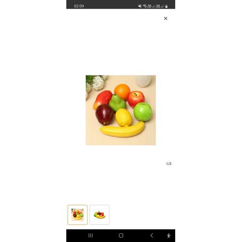 Lifelike plastic fruits kitchen food display home decor