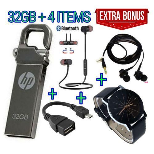 32GB Metallic Flash Disk Free Headset With Bonus