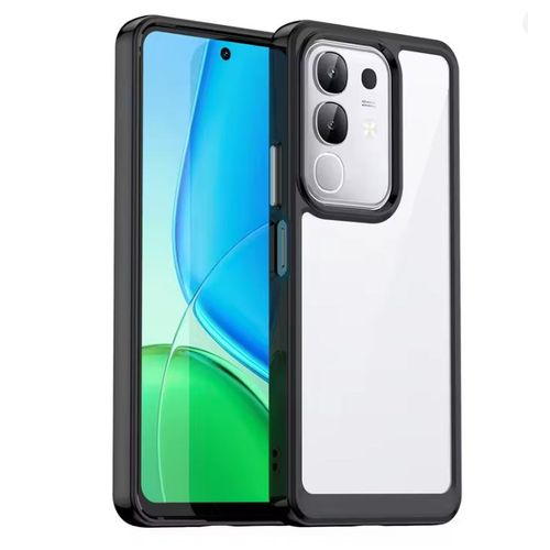 Y29 4G Transparent Clear And Colorless With Black Edges New Skin Unique And Stylish Phone Case Cover