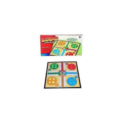 Ludo Board Game-Portable Travel Magnetic Family Brain Game for Kid