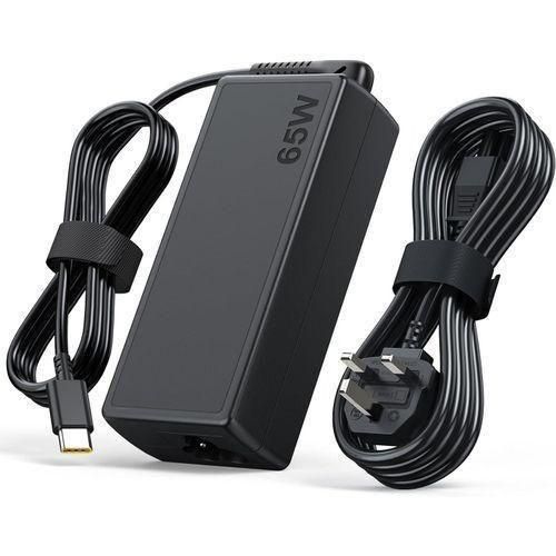 Laptop Charger-65w USB Type-C AC Adapter With Power Cable Complete