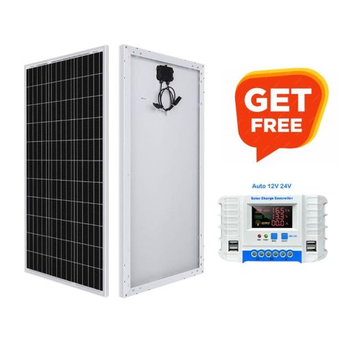 150 W Solar Panel 25 Years Warranty All Weather Mono Solar Panel Free 40A Solar Charge Contoller 40AH PWM Solar Charge Controller