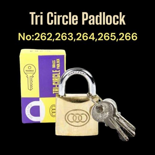 Tri Circle Tri-Circle Brass Padlock No.262-Golden
