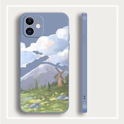 Japan Anime Landscape Phone Case For IPhone 11 13 12 14 Pro XS Max Mini 7 8 Plus SE X XR Matte Spirited Away Scenery Fundas SkinStyle 10