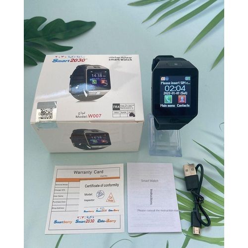 Smart2030 W007 Smartwatch With Calorie & Step Counter – Black