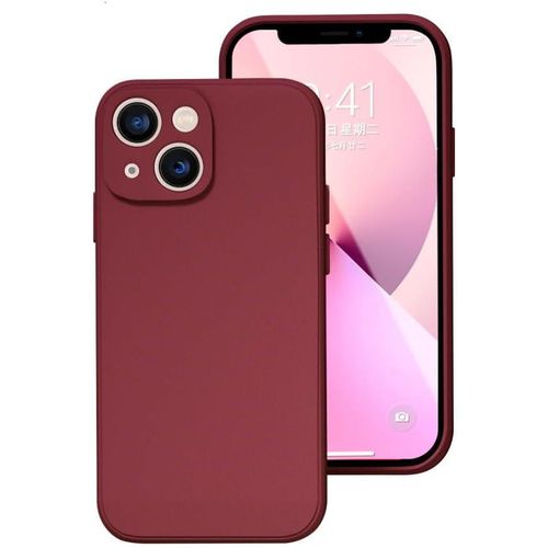 Original Silicone Cover Case for iPhone 12 Flexible Shockproof Slim Back Cover - Maroon